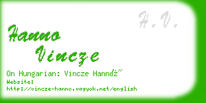 hanno vincze business card